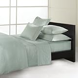 Natori Crest Companions Queen Duvet Cover, China Blue