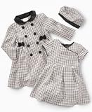  : Little Bitty Little Girl Plaid Coat and Dress Set