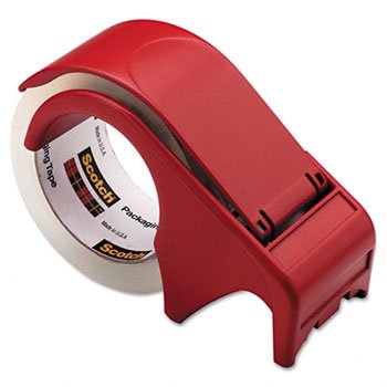 New-Scotch DP300RD - Compact and Quick Loading Dispenser for Box Sealing Tape, 3 Core, Plastic, Red - MMMDP300RD