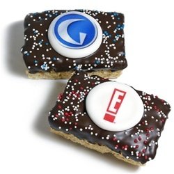 Belgian Chocolate Krispies Icing Picture Treats - Individually Wrapped