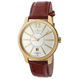 Peugeot Mens 2017BR Gold-Tone Brown Leather St