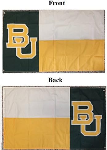 Baylor Bears Texas State Flag 3x5 BU Logo 2 Sided Quad Stitched Flyend Double Sided