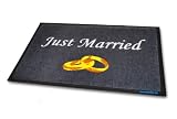 41aldK%2BvNuL. SL160  Hochzeitsgeschenk Fußmatte Just Married