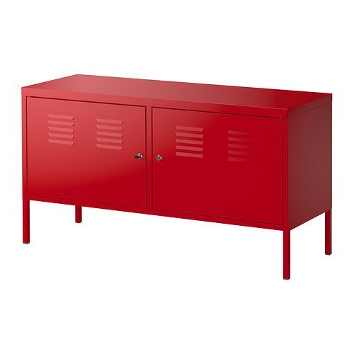 Ikea red cabinet stand multi-use lockable