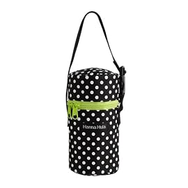 Hanna Hula レインボーボトルケース プチドットブラック