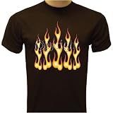 Flaming Biker T-shirt, Chopper T-shirts, Motorcycle T-shirts