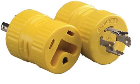 ParkPowerby Marinco 128A Generator Adapter, 30A/125V Connector and 20A 125/250V Locking 4-Prong Male Plug
