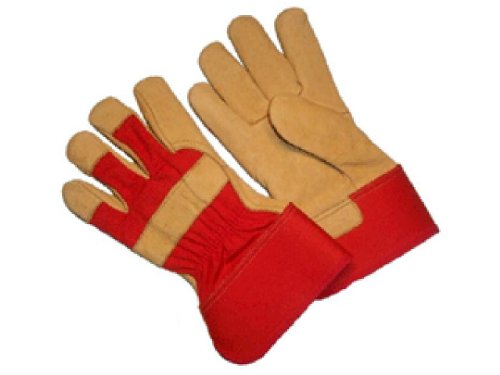 G & F 8201-3 Washable Pigskin Leather Garden Gloves, Thorn-Shield, Rubberized Safety Cuff, Women's M/L, 3-Pair