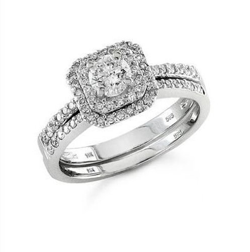 2.80 CT Round Diamond Bridal Ring Set 14K Gold-All Sizes are available