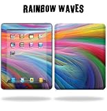 MightySkins Protective Vinyl Skin Decal Sticker for Apple iPad tablet e-reader 3G or Wi-Fi - Rainbow Waves
