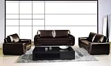 New 3pc Contemporary Modern Leather Sofa Set #AM-123-B-BROWN New 3pc Contemporary Modern Leather Sofa Set #AM-123-B-BROWN