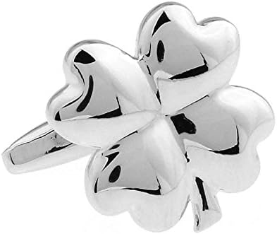 Inspire Jewelry Mens 4 Four Leaf Clover Cufflinks with Presentation Gift Box Suit Wedding Business