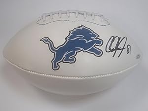 Calvin Johnson Jr Detroit Lions Signed Autographed Football Authentic Certified Coa