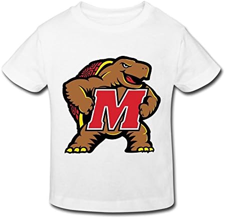 HEJX Toddler Kids Short-sleeve Maryland Terrapins T-Shirt White Age 5-6 Toddler