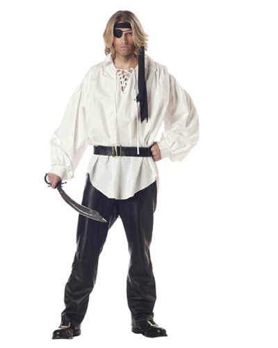California Costumes White Buccaneer Shirt Adult  