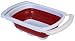 Progressive International 6 Quart Collapsible Over-the Sink Colander, Red and White