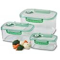 FreshVac Pro FV355 Rectangular-Shaped Vacuum Food-Storage Containers, Set of 3