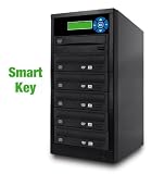 ATUM DVD Duplicator Copypal Series - Standalone 1 to 5 Target Built-in 24X High Speed Sata DVD Copier with 5 Button Smart Key Duplicator Tower