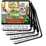 Fluffy Cohen Attorney At Claw - Set Of 4 Coasters - Soft