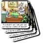 Londons Times Funny Cat Cartoons - Fluffy Cohen Attorney At Claw - Coasters