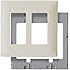Pass & Seymour SWP262LABPCC10 Screw Less Wall Plate Plastic Sub Plate Two Gang Light, Almond