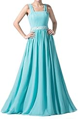 Chiffon Corset   Waistline  Crystal Evening Dress  With Rhinestones