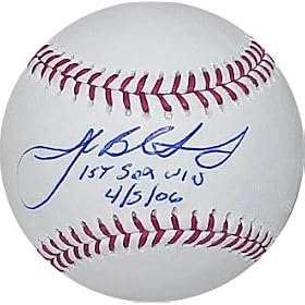 <b>Josh Beckett Autographed Baseball with 1st Win Inscription</b>