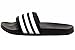 adidas Men's Adilette Comfort Slides Sandals, Black/White, 11