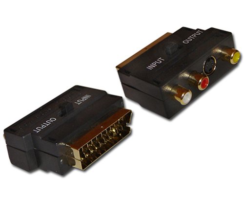 Scart to 3 x RCA Phono & SVHS Adaptor