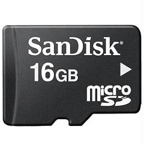 SanDisk 16GB Micro SD Memory Card (Retail Pkg)