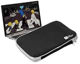 DURAGADGET Black "Travel" Shock Absorbent Laptop Sleeve With Dual Zips For Toshiba Satellite L855-10P, C855-10Z & Pro C850-11C