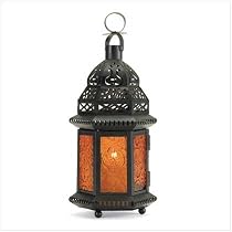 Yellow Glass Moroccan-style Lantern