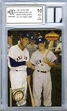 1994 Ted Williams 500 Club #4 Mickey Mantle with a Piece of Mickey Mantle YANKEES PINSTRIPE WORN JERSEY Graded BGS BECKETT 10 MINT GGUM Card