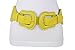 TFJ Women Wide Elastic Western Fashion Belt Hip Waist Double 2 Buckles M L XL Yellow