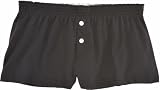 Black Jersey Cotton Girl Boxers Mini Itty Bitty Shorts 1 Inseam, Covered elastic waist, 100% cotton, available in 5 adult sizes