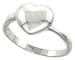 7/16 (10.5 mm) Sterling Silver High Polished Domed Heart Ring