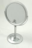 Lily's Home 7 Table Top Mirror, 5X-1X Magnification. Silver and Chrome Finish