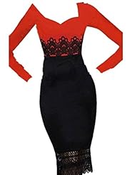 Cotton/Nylon/Spandex Lace Knee Length Prom Dress/Party Dress/Tunic/Midi Dress 