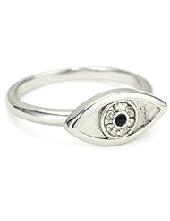 House of Harlow 1960 Sterling Silver-Plated Evil Eye Ring