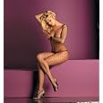 Extreme Hoisiery Open Crotch Net Bodystocking Black One Size