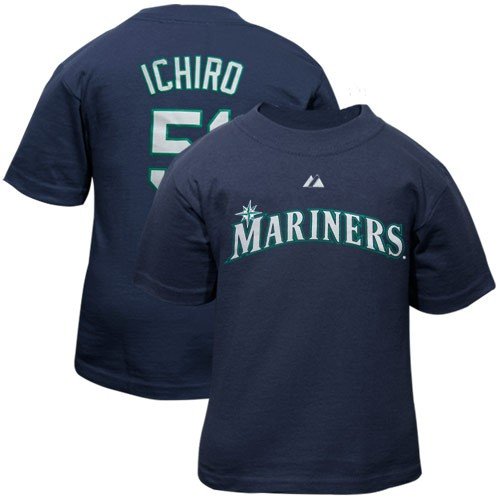 Majestic Seattle Mariners #51 Ichiro Suzuki Infant Navy Blue Player T-shirt