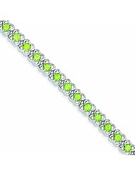 Genuine .925 Sterling Silver Peridot Bracelet 17.3 Grams . 100% Satisfaction Guaranteed.
