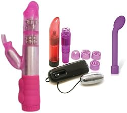 Tantrica Pink Jelly Crystals Deluxe Jackie Rabbit Vibrator and G-Spot Adult Sex Toy Kit