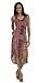 Classic Designs Womens Print Racerback Hi Lo Dress in Stretch Jersey (Small-4X)