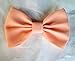 PEACH CHIFFON OVERSIZE BOW HAIR CLIP