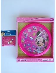 Toy: "Minnie Bowtique" Disney 10" Wall Clock: Quartz Accuracy, with a Disney Small Minnie Wallet "Perfect Match" - Best Christmas Gifts and Stocking Stuffers for Girls - DISNEY