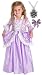 Rapunzel Princess Dress-up Costume LARGE (5-7) with wondercharms necklace and Hair Bow