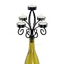 Scroll Wine Bottle Candelabra - Includes 5 Tealights