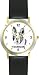 boston terrier - Boston Terrier (SC) Dog - WATCHBUDDY® CLASSIC DELUXE TWO-TONE THEME WATCH - Arabic Numbers-Black Leather Strap-Size-Large ( Men's Size or Jumbo Women's Size )