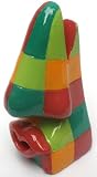 Picasso Art Style Lip Nose Eyeglasses Holder - Geometric Green Gold & Red Picasso Art Style Lip Nose Eyeglasses Holder - Geometric Green Gold & Red